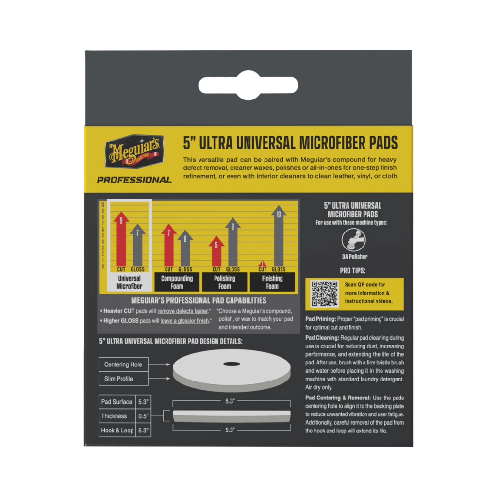 DISCOS MICROFIBRA ULTRA UNIVERSAL PROFESIONALES 5 PACK 2 MEGUIARS