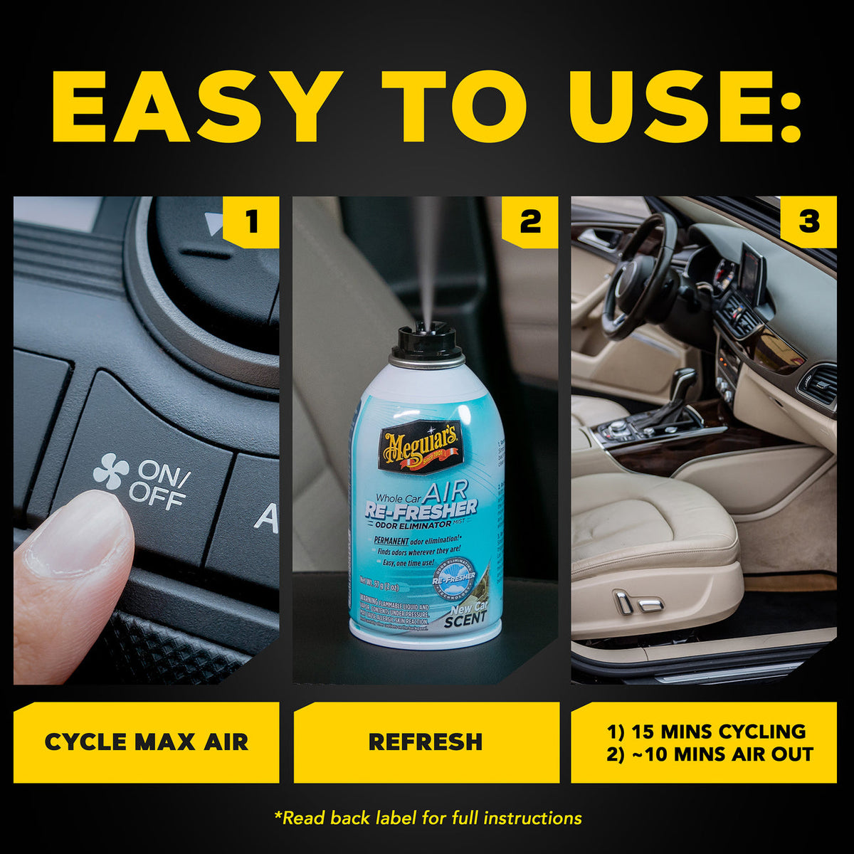 ELIMINADOR DE OLORES 57 GR AROMA AUTO NUEVO MEGUIARS