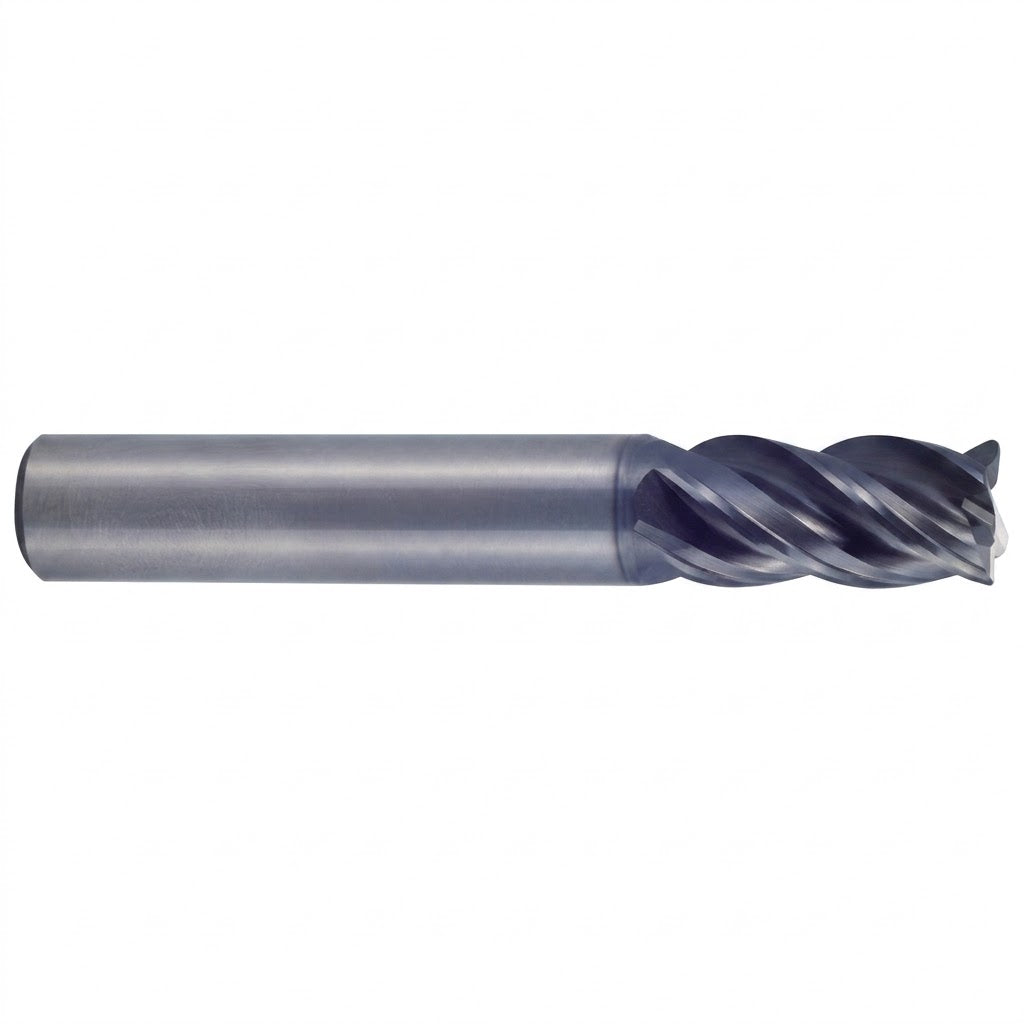Cortador Vertical (End Mill) de Carburo Sólido 4 Filos con Radio de Esquina, YG-1