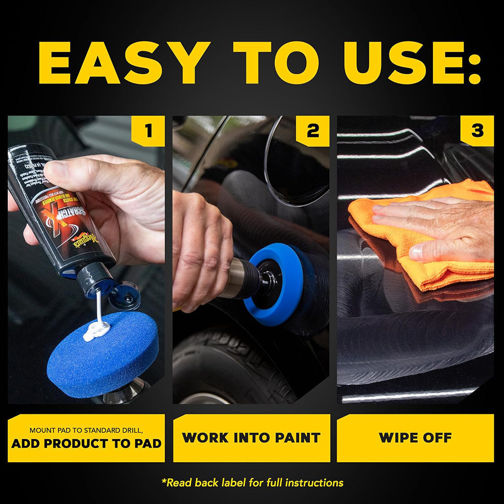 KIT QUIK SCRATCH ERASER DISCO+SCRATCHX+MICROFIBRA MEGUIARS