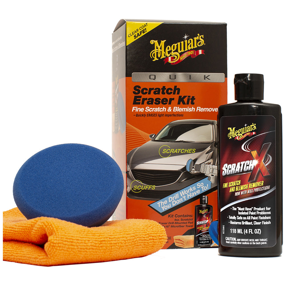 KIT QUIK SCRATCH ERASER DISCO+SCRATCHX+MICROFIBRA MEGUIARS