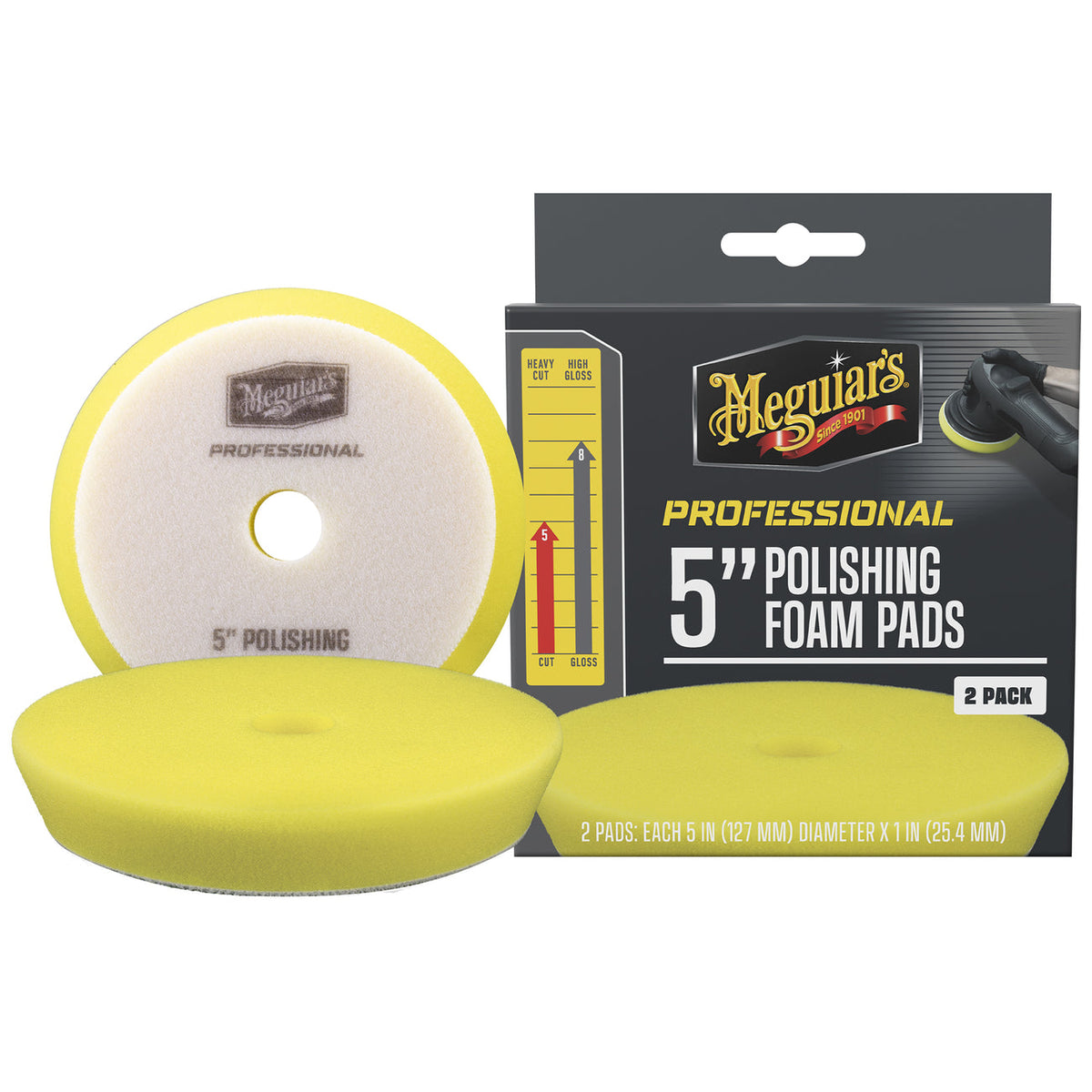 DISCO DE ESPUMA DE PULIDO PRO 2 PIEZAS 5 MEGUIARS